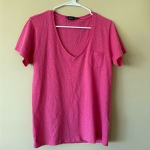 Ralph Lauren Sport Pink V-Neck T-Shirt Small